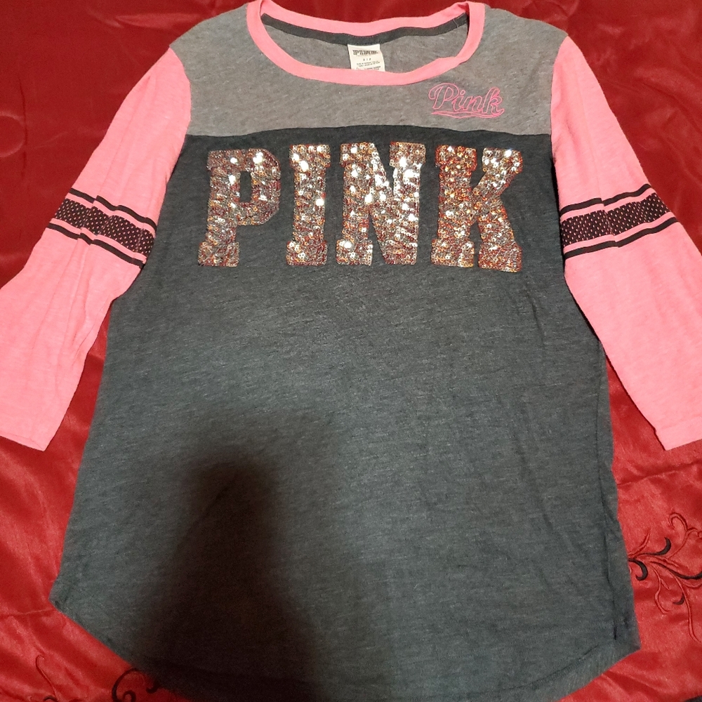 VS Pink 3/4 sleeve shirt